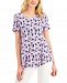 Jm Collection Petite Printed Short-Sleeve Shirt, Created for Macy's