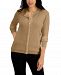 Karen Scott Petite Luxsoft Pearl-Style-Button Cardigan, Created for Macy's