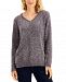 Karen Scott Petite Chenille V-Neck Sweater, Created For Macy's