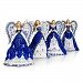 Sparkling Blue Willow China Pattern Angel Figurine Collection