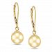 Quintessential 10Kt Yellow 8Mm Ball Drop Earring Gold One Size