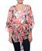 Inc International Concepts Blossom-Print Belted Kimono Wrap, Created for Macy's