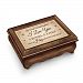 Great-Granddaughter, I Love You "A Bushel And A Peck" Handcrafted Wooden Music Box Featuring An Engraved Filigree & Scalloped Edging
