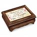 Daughter, You Are Loved Handcrafted Wooden Music Box Featuring A Loving Message & Accented With An Engraved Filigree, Golden Trim & Scalloped Edging