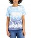 Charter Club Petite Cotton Printed Top, Created for Macy's