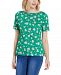 Charter Club Petite Floral-Print Cotton T-Shirt, Created for Macy's