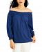 Style & Co Petite Off-the-Shoulder Textured Top, Created for Macy's