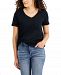 Style & Co Petite Cotton V-Neck T-Shirt, Created for Macy's