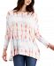Style & Co Petite Tie-Dye-Print Oversized Top, Created for Macy's