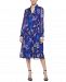 Jessica Howard Petite Printed Long-Sleeve Midi Dress