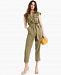 Inc International Concepts Petite Belted Utility Jumpsuit, Created for Macy's