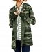 Style & Co Petite Camo-Print Hooded Cardigan, Created for Macy's