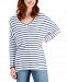 Style & Co Petite Striped Oversized Top, Created for Macy's