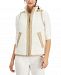 Charter Club Faux-Leather-Contrast Faux-Sherpa Vest, Created for Macy's