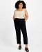 Bar Iii Plus Size Belted Paperbag-Waist Pants, Created for Macy's