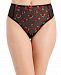 Inc International Concepts Rose Embellished High Waist Thong, Created for Macy's