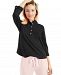Style & Co Cotton Cuffed-Sleeve Henley Top, Created for Macy's