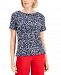 Charter Club Cotton Animal-Print Boat-Neck T-Shirt, Created for Macy's