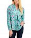 Charter Club Collared Floral-Print Top, Created for Macy's