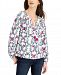 Charter Club Cotton Floral-Print Peasant Top, Created for Macy's