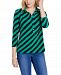 Charter Club Half-Placket 3/4-Sleeve Top, Created for Macy's