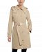Michael Michael Kors Women's Petite Belted Hooded Raincoat