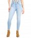Celebrity Pink Juniors' High-Waist Curvy 3-Button Skinny Ankle Jeans