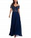 Xscape Beaded Off-The-Shoulder Gown