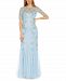 Adrianna Papell Beaded Elbow-Sleeve Gown