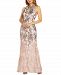Adrianna Papell Petite Halter Neck Embellished Gown