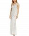 Adrianna Papell One-Shoulder Beaded Gown