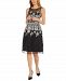 Adrianna Papell Embroidered Fit & Flare Dress