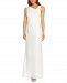 Adrianna Papell Embellished-Back Crepe Gown