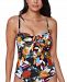 Bar Iii Floral-Print Tie-Front Bandini Top, Created for Macy's Women's Swimsuit