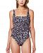 Sanctuary Stay Cool Printed Lace-Up One-Piece Swimsuit Women's Swimsuit