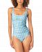 Anne Cole Gingham Shirred One-Piece Swimsuit Women's Swimsuit