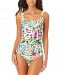 Anne Cole Paisley Floral Square-Neck One-Piece Swimsuit Women's Swimsuit