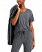 Alfani Super Soft Heather Scoop-Neck Pajama Top, Created for Macy's
