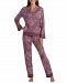 Miss Elaine Printed Notch-Collar Pajama Set