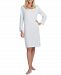 Miss Elaine Knit Smocked-Front Short Nightgown