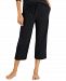 Charter Club Cotton Solid Cropped Pajama Pants, Created for Macy's