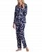 Miss Elaine Floral-Print Notch-Collar Pajama Set