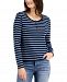 Style & Co Striped Ribbed Henley, Created for Macy's