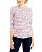 Charter Club Cotton Printed Boat-Neck Top, Created for Macy's