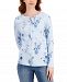 Style & Co Floral-Print Cotton Top, Created for Macy's