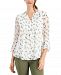 Charter Club Floral-Printed Ruffle-Sleeve Blouse, Created for Macy's