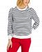 Charter Club Striped Sequin-Applique Sweatshirt, Created for Macy's