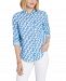Charter Club Linen Printed Shirt, Created for Macy's