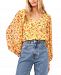 Vince Camuto Floral-Print Balloon-Sleeve Top