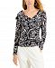 Inc International Concepts Faux-Wrap Top, Created for Macy's